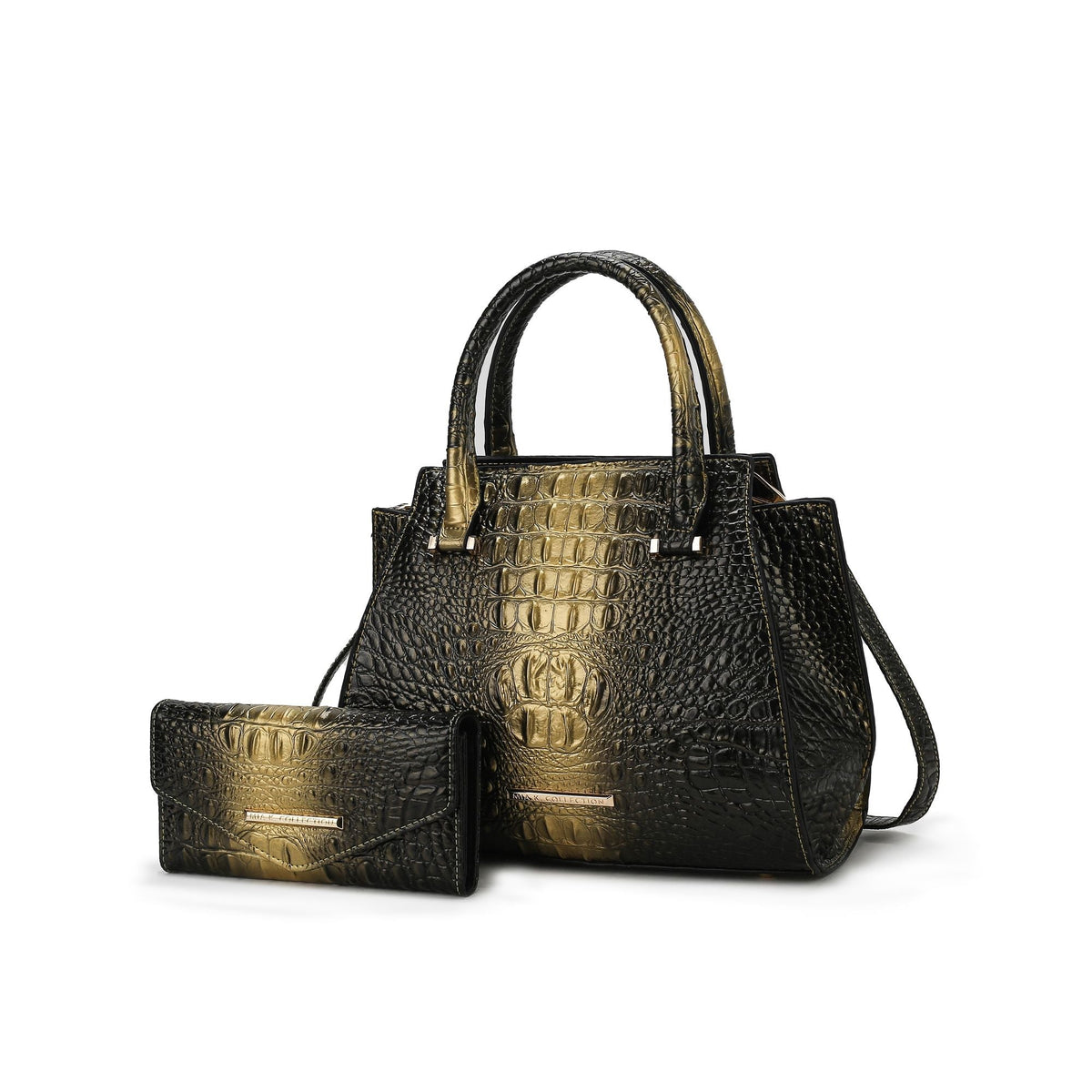 MKF Collection Bently Croc-Embossed Tote Bag & Wallet Set by Mia K