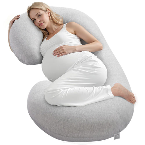 VEVOR Pregnancy Pillow, C-Shaped Full Body Maternity Pillow for Sleeping, Ultra-Soft and Breathable Pregnant Support Pillows with Removable & Washable Cover, Perfect for Back, Belly, Hip, Legs Relief
