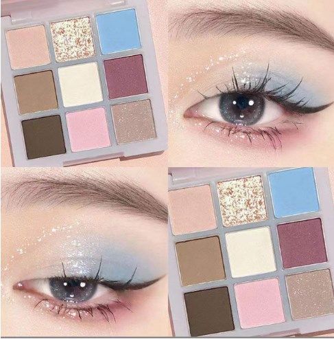 9 colors Shiny Eyeshadow Palette Matte Butter and Orange Brown Plate Earth-toned shimmering pearlescent  2025 new