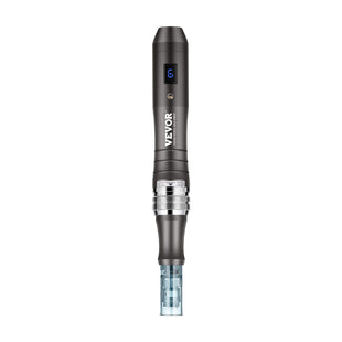 VEVOR Professional Microneedling Pen, Electric Derma Pen with 5PCS * 16Pin Disposable Cartridges, 6 Variable Speed Skin Care Beauty Device with LCD Display and 0-2.5mm Adjustable Needle Length