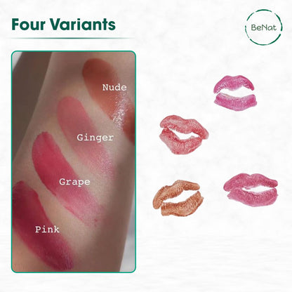 Lip & Cheek Bloom 2 in 1 Natural Lipstick & Blush - Long Lasting Hydrating Multi-Tasking Tinted Balm by BeNat