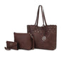 MKF Collection Mariahna 3 PCS Shopper Tote, Cross and Wallet Handbag by Mia K