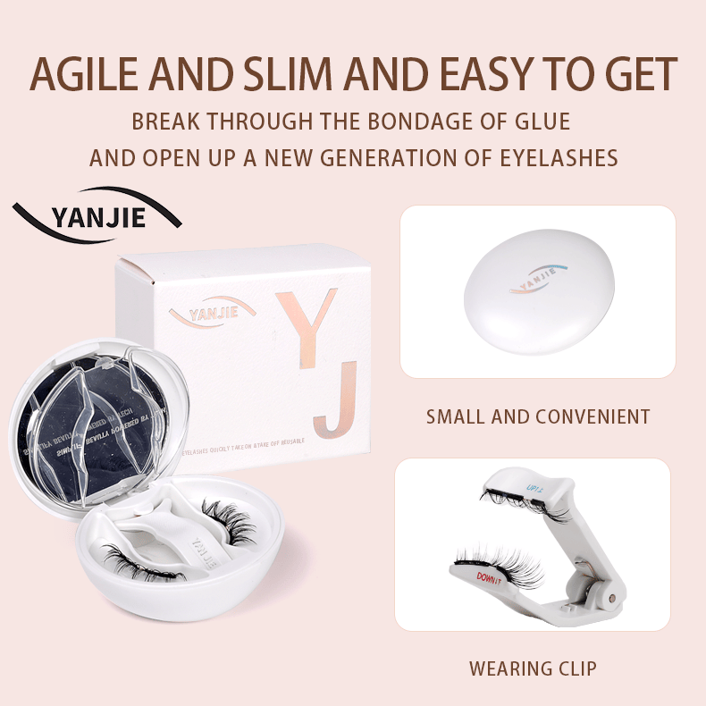 No Glue Soft Magnetic Clip On Eyelashes, Micro Wind Thin Fiber Fresh Natural Reusable Lashes Delicate Breezy Daily Makeup