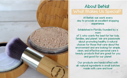 All-Natural Translucent Loose Face Powder - Oil-Absorbing Mattifying Setting Makeup with Reusable Bamboo Case & Eco-Friendly Refill - Sheer Warm Tint Finishing Powder for All Skin Types