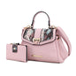 MKF Collection Geny Faux Snake Embossed Women Shoulder bag with matching Wallet by Mia K
