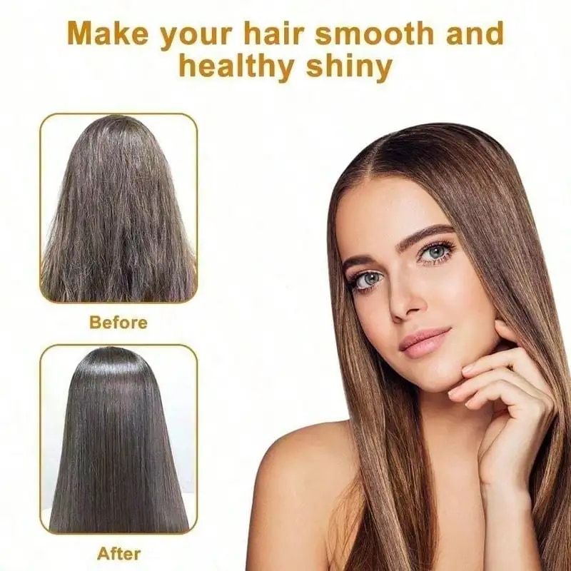 Electric Hair Straightening Brush 2 in 1 Styling Comb for Straightening and Curling Wet Dry and Synthetic Hair