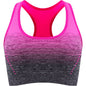1pc/2pcs/3pcsMedium Support Two Tone Racer Back Sports Bra, Fitness Workout Running Yoga Bra