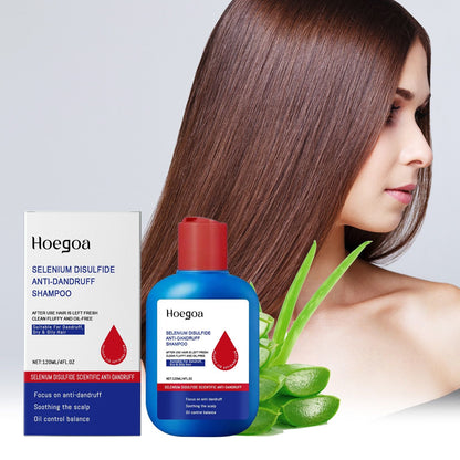 Scalp Refreshing Anti-Dandruff Shampoo, Oil Control Balancing Hair Cleansing Shampoo with Aloe Extract, Deep Cleaning Fluffy Hair Wash for Oily Dry Itchy Scalp, Daily Household Hair Care Shampoo 120ml