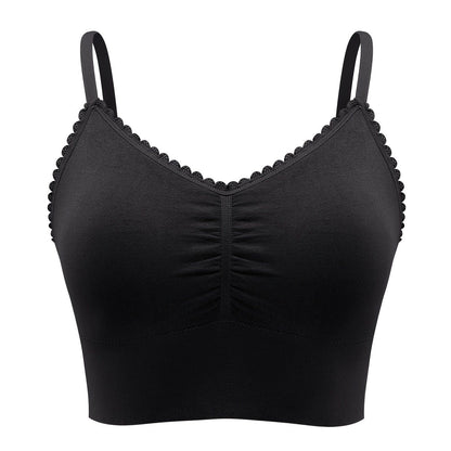 Plus Size Lace Wireless Bras For Women; Low-Impact Activity Sleep Bralette; Comfort Workout Sports Bra; Comfortable Full Coverage; Soft And Breathable Fabric; Women's Lingerie