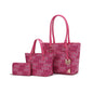 MKF Collection Lady II M Signature Large Tote, Small Tote & Wallet Set, Stylish Womens Handbag M Design by Mia K
