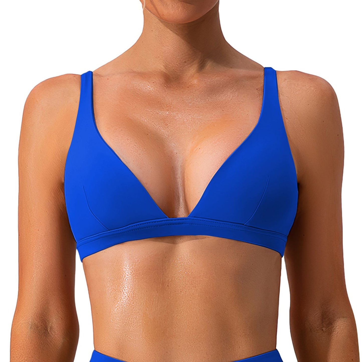 1Pc/3Pcs Women Deep V-Neck Sports Bras U-Shaped Back Sport Bras Padded Strappy Crop Open Back Low Impact Bras Sexy Fitness Tank Tops with Removable Pads for Gym Yoga Workout Running