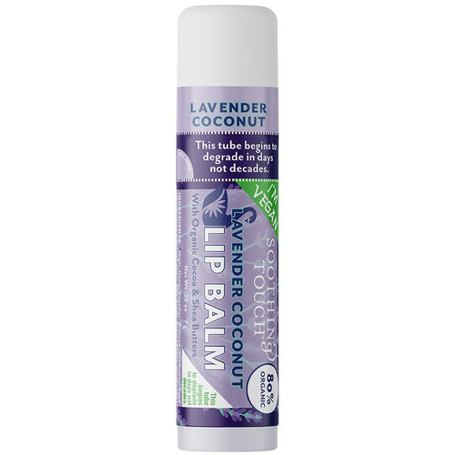 Lavender Coconut Vegan Lip Balm – Organic, Ayurvedic, Eco-Friendly Tube