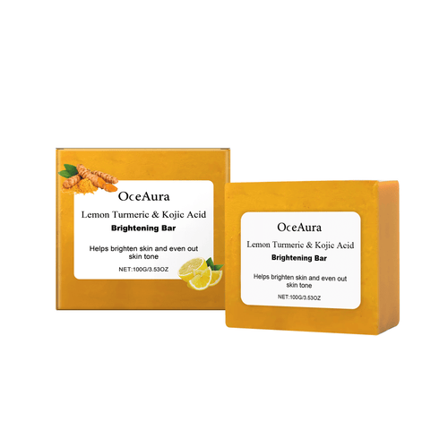 OceAura Lemon Turmeric Soap Cleanser Bath Gentle Clean Brightening Skin Care For Face And Body