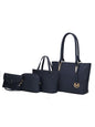 MKF Collection Edelyn embossed M Signature Four PCS Tote Set by Mia k