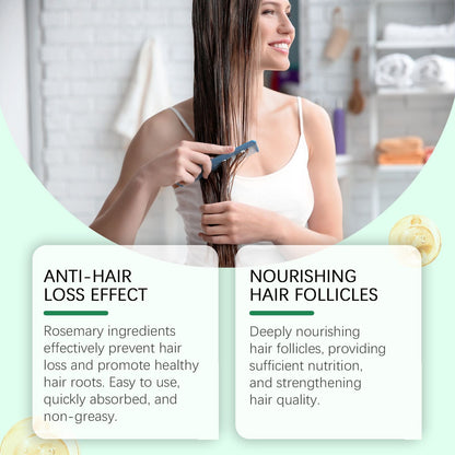 Natural Rosemary Infused Hair Care Oil, Nourishing Scalp & Dry Damaged Hair Treatment Oil, Anti-Frizz Smoothing Hair Serum for Split Ends, Adds Gloss Softness for All Hair Types 50ML