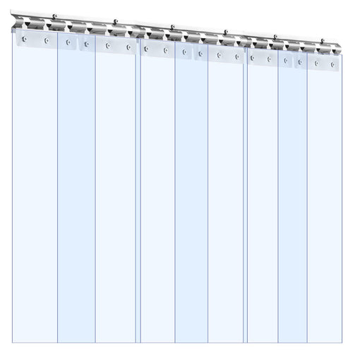 VEVOR Clear PVC Strip Curtain, 84 in Height x 36 in Width x 0.08 in Thickness, 6 PCS Walk in Freezer Cooler Curtain Strips, Thermal Insulating Plastic Door Strips for Warehouse, Freezer, Garage Doors