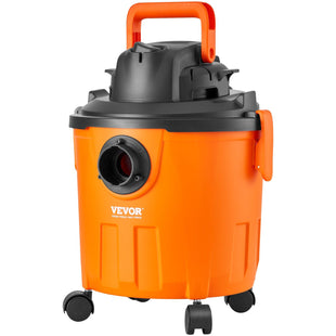 VEVOR Shop Vacuum Wet And Dry, 5 Gallon 6 Peak HP Wet/Dry Vac, Powerful Suction with Blower Function with Attachments 2-in-1 Crevice Nozzle, Small Shop Vac Perfect for Carpet Debris, Pet Hair, Car