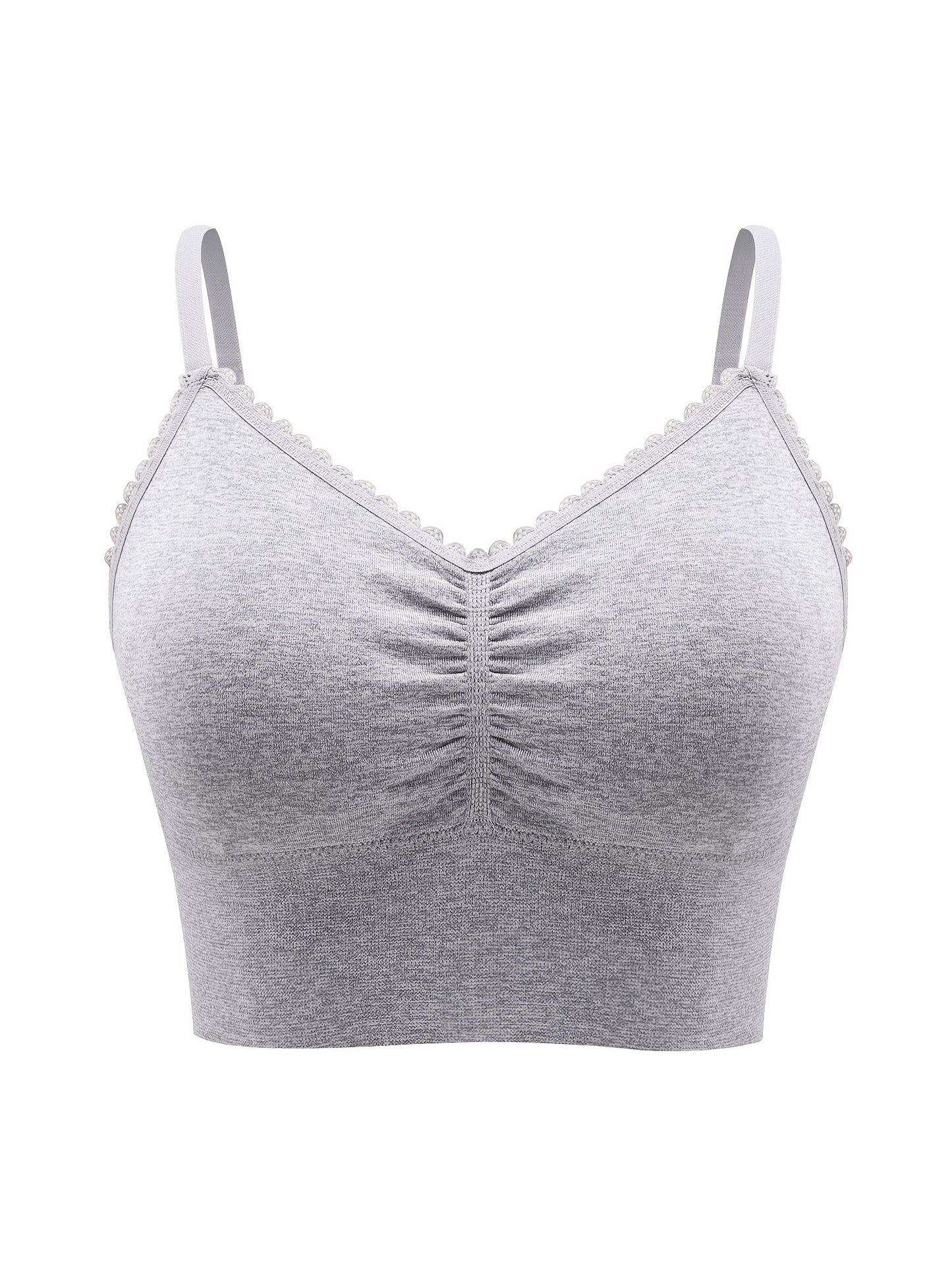Plus Size Lace Wireless Bras For Women; Low-Impact Activity Sleep Bralette; Comfort Workout Sports Bra; Comfortable Full Coverage; Soft And Breathable Fabric; Women's Lingerie