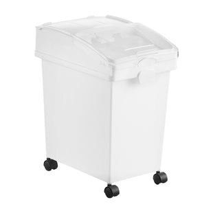 VEVOR Rice Storage Container, 6.6Gallon/25L x3 Capacity Large Dog Food Dispenser Bin, Kitchen Ingredient Grain Cereal Flour Bin, Pet food Containers with Wheels, 3 Scoops, and Airtight Lid, 3 Pack