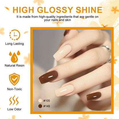 LIMEGIRL 6pcs Gel Polish Set 6 Vibrant Colors UV Gel NailPolish Red Blue Green Hema TMPTA TPO 3-free AllSeasons NailGel for Christmas Gift Women Girls