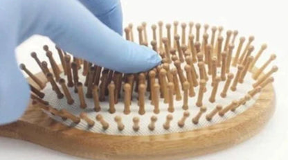 Natural Wooden Detangling Hair Brush - Eco Friendly Bamboo Bristle Paddle Brush for Sensitive Scalp Massage, Anti Static Hair Growth Styling Comb for Women and Men