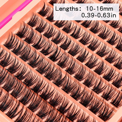 2026 Fairy Tale False Eyelashes -  Azenlo Beginner's DIY Eyelash Extension Kit, 120 Clusters Of Large-capacity False Eyelashes, Includes Glue, Tweezers, and a Complete Tool Set