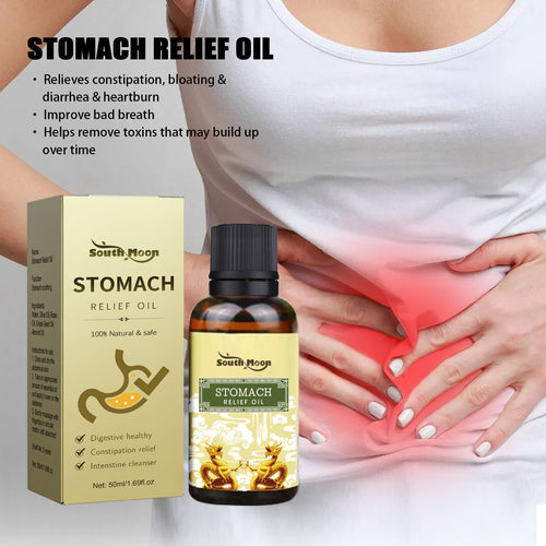 South Moon Stomach Oil for Clearing Stagnant Stools, Relieving Stomach Discomfort, Massage Care, and Tightening Body Oil
