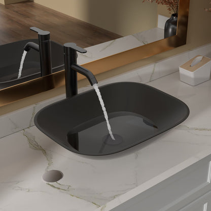 Above Counter Artistic Tempered Glass Bathroom Sink Transparent Counter Top Bathroom Single Bowl Vessel Basin - 7DAY'S