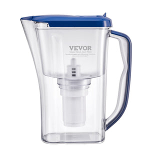 VEVOR Water Filter Pitcher, 9 Cup 5-stage Water Filter Dispenser, Fast Filtration System with Filter Change Indicator, No BPA, Lasts 3 Months or 40 Gallons, Reduces Limescale, Lead, Chlorine, Odors