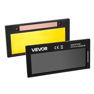 VEVOR Auto Darkening Welding Lens 4.25" x 2", Shade 10 True Color Welding Lens with Dual Arc Sensors & Gold Coating, Compatible with Most Welding Helmets for TIG, MIG, MMA, ARC Applications