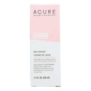 Acure Sensitive Facial Cream - Argan Oil And Sunflower Amino Acids - 1.75 Fl Oz.