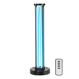 VEVOR UV Light, 110W Ultraviolet Lamp with Ozone Purifier, UVC Lamp with 30/60/120 Minutes 3-Gear Timer and Remote Control, for Room up to 600 sqft, UVO Lights for Living Room, Bedroom, Hotel, School