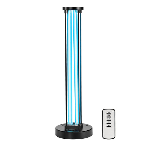 VEVOR UV Light, 110W Ultraviolet Lamp with Ozone Purifier, UVC Lamp with 30/60/120 Minutes 3-Gear Timer and Remote Control, for Room up to 600 sqft, UVO Lights for Living Room, Bedroom, Hotel, School