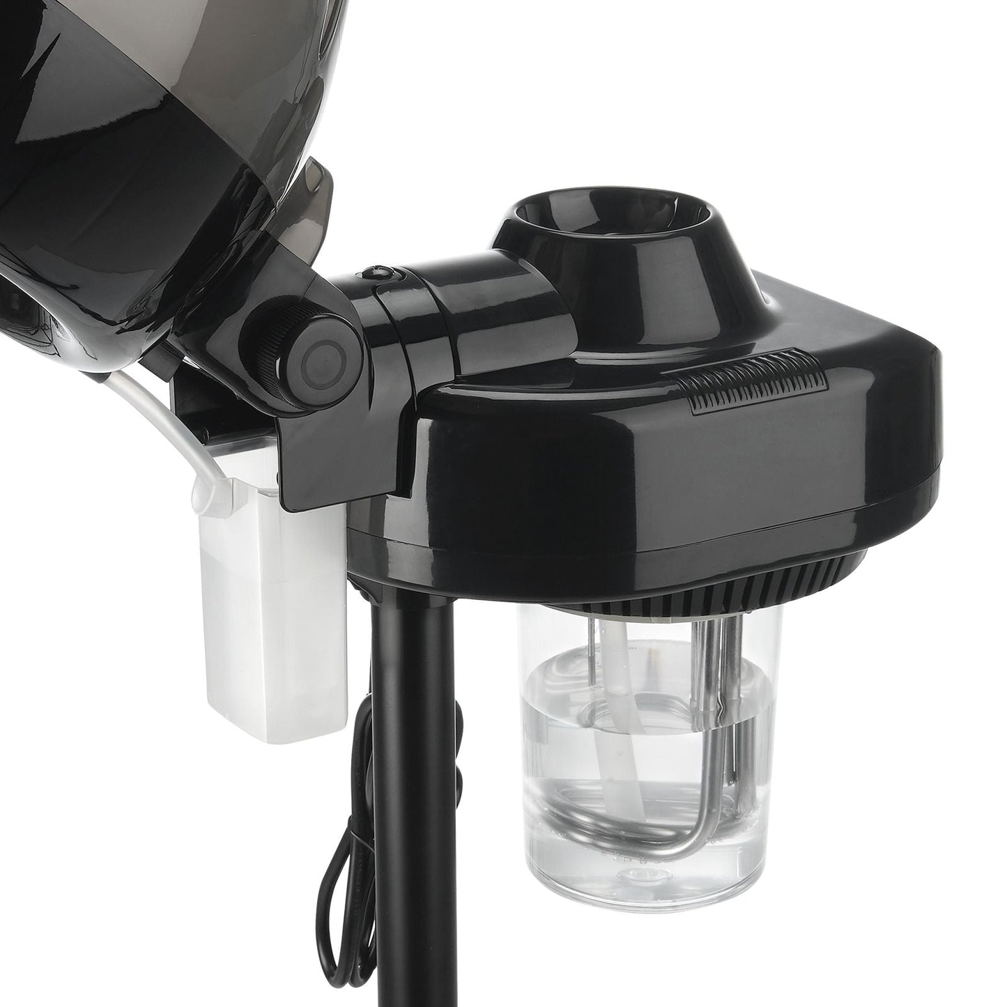 Professional Hair Steamer for Deep Conditioning, 11.81-inch Hooded Ionic Hair Steamer with 2 Modes, Height-Adjustable Standing Hair Steamer with Timer, 5 Wheels (2 Lockable) for Salon Home Spa