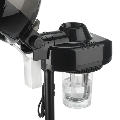 Professional Hair Steamer for Deep Conditioning, 11.81-inch Hooded Ionic Hair Steamer with 2 Modes, Height-Adjustable Standing Hair Steamer with Timer, 5 Wheels (2 Lockable) for Salon Home Spa