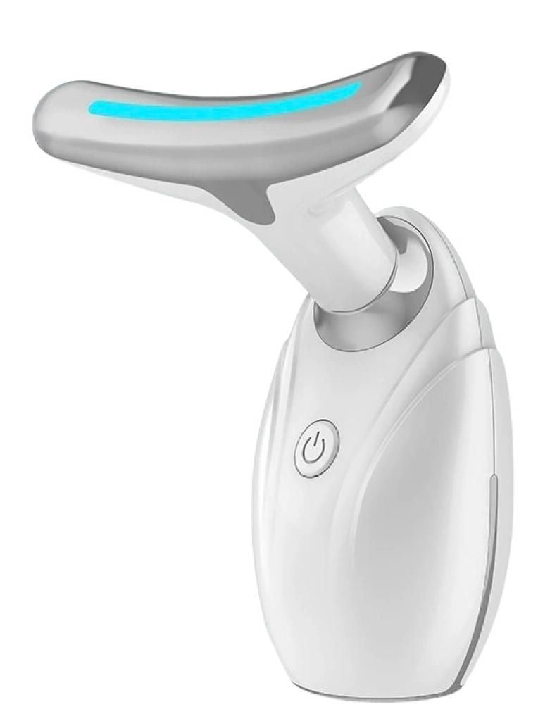 Facial Contour Massager & Neck Beauty Roller | Portable Cordless Skin Renewal Wand for Lotions and Serums | Triple Action Micro-Vibration