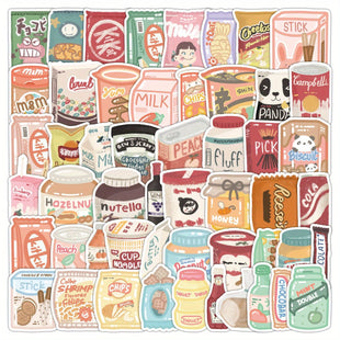 50pcs Delicious Snack Kawaii Stickers Roblox For Beautifying Table Notebook Piggy Bank Car Wallet Refrigerator Luggage Stickers Mobile Phone Laptop Marking Decoration DIY Toys