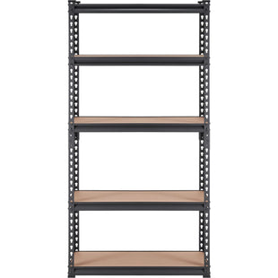 VEVOR Storage Shelving Unit, 5-Tier Adjustable, 2000 lbs Capacity, Heavy Duty Garage Shelves Metal Organizer Utility Rack, Black, 30" L x 12" W x 60" H for Kitchen Pantry Basement Bathroom Laundry