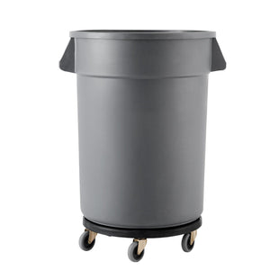 VEVOR Trash Can Dolly, Fit 20, 32, 44, 55 Gallon Containers, Round Trash Can Roller Base with 4 Lockable Wheels, 500lbs Weight Capacity, Heavy Duty Barrel Dolly, Multi-Functional Rolling Dolly Cart