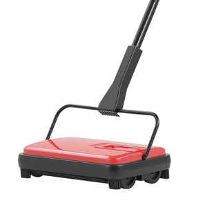 VEVOR Carpet Sweeper Manual, Floor Sweeper with 300 ml Dustbin Capacity Easy to Empty, 6.7 inch Cleaning Width for Home Office Carpets Pet Hair Dust, Red