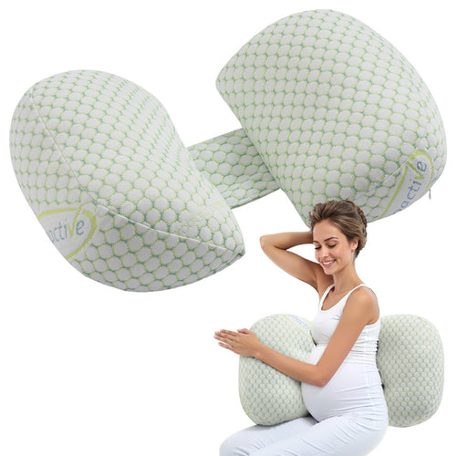 VEVOR Pregnancy Wedge Pillow, W-Shaped Maternity Pillow for Pregnant Women, Soft and Breathable Pregnancy Pillow with Removable & Washable Cover for Back Belly Hips Support, Lightweight and Portable