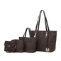 MKF Collection Arya Signature Women Tote Bag, Mini Tote Bag, Pouch and Wristlet Wallet by Mia K