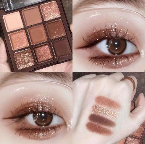 9 colors Shiny Eyeshadow Palette Matte Butter and Orange Brown Plate Earth-toned shimmering pearlescent  2025 new