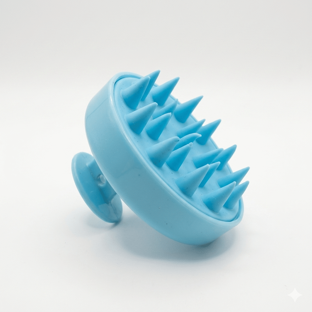 2-Pack Premium Scalp Massager Shampoo Brush - Soft Silicone Scalp Scrubber for Hair Growth & Dandruff Removal - Ergonomic Deep Cleaning Hair Scrubber for All Hair Types, Men, Women & Pets - Cyan