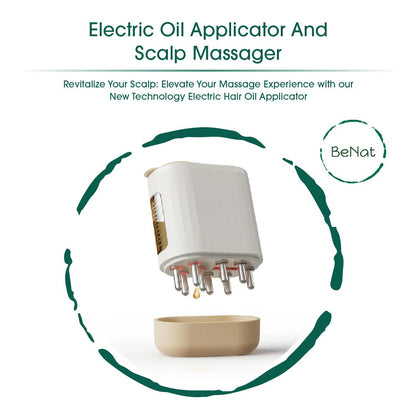 Electric Oil Applicator Scalp Massager 2 in 1 for Hair Growth - Rechargeable Waterproof Vibrating Hair Serum Comb