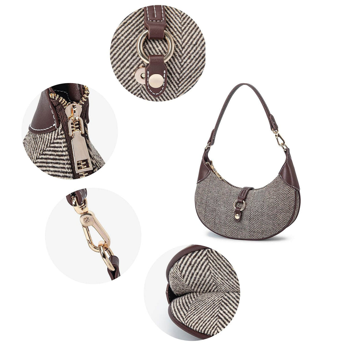 MKF Collection Mire Shoulder Half Moon Bag Fashion and Timeless by Mia K.