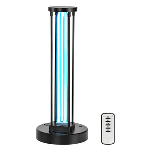 VEVOR UV Light, 36W Ultraviolet Lamp with Ozone Purifier, UVC Lamp with 30/60/120 Minutes 3-Gear Timer and Remote Control, for Room up to 400 sqft, UVO Lights for Living Room, Bedroom, Hotel, School