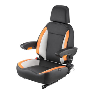 VEVOR Universal Forklift Seat, Tractor Seat with Adjustable Back, Armrest, Headrest & Safety Belt, Secure Tractor Seat with Micro Switch, Ergonomic Lawnmower Seat for Skid Loader Bulldozer