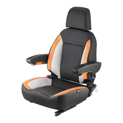 VEVOR Universal Forklift Seat, Tractor Seat with Adjustable Back, Armrest, Headrest & Safety Belt, Secure Tractor Seat with Micro Switch, Ergonomic Lawnmower Seat for Skid Loader Bulldozer