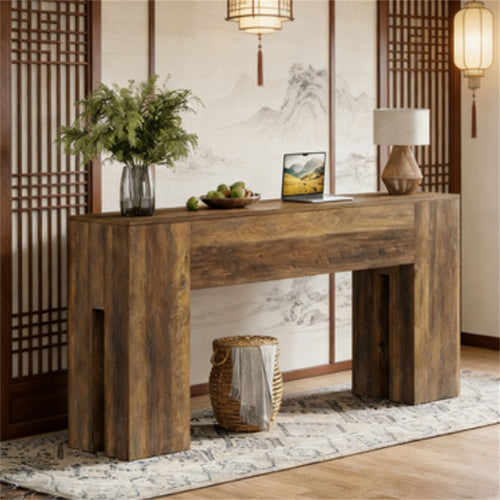 Premium Solid Wood Entryway Table - Durable Foyer Console for Modern Homes